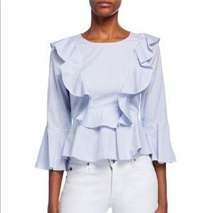 NWT BCBGMAXAZRIA PINSTRIPE TOP sz XS